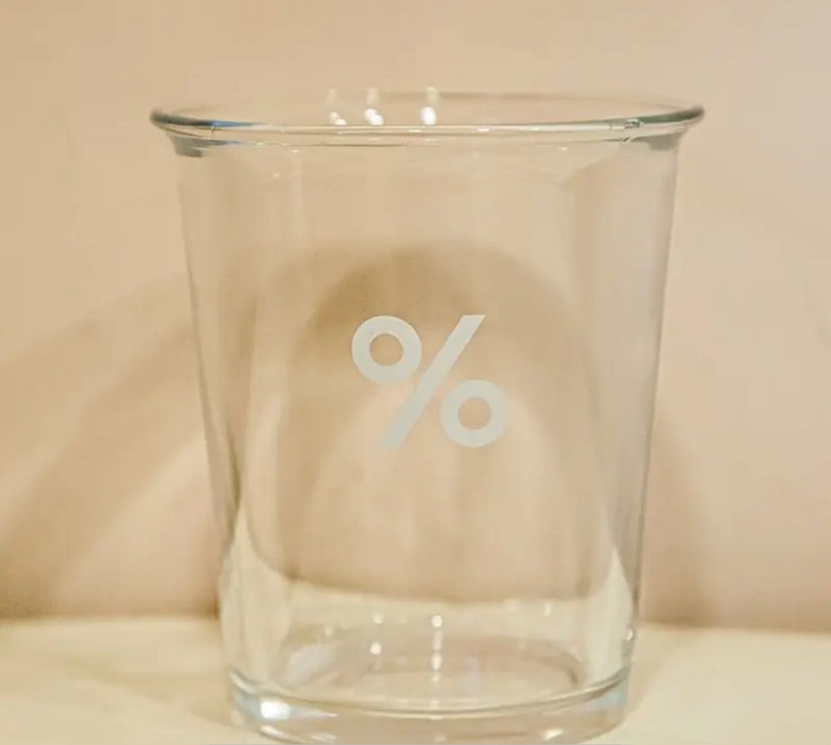 Transparent Coffee Cup – Iconic % - 350ml