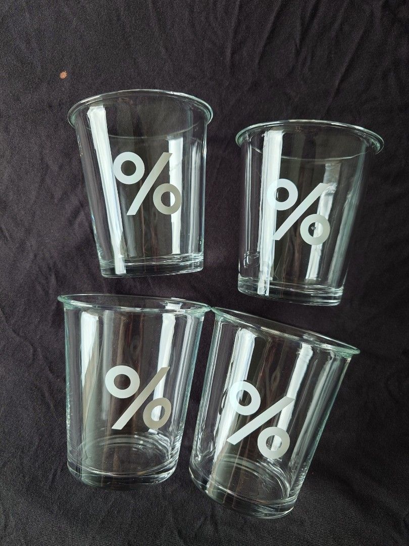Transparent Coffee Cup – Iconic % - 350ml