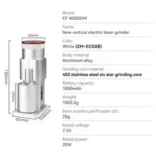 CF WISDOM Coffee Grinder Portable Electric