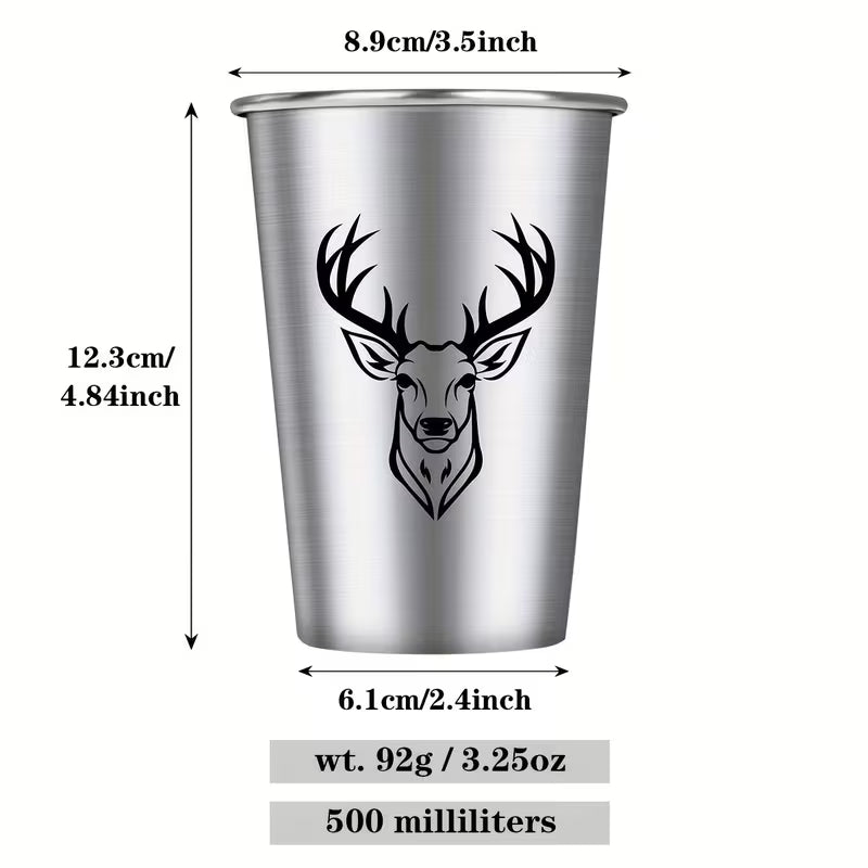Coffee Stainless Steel cup deer head(500) ML