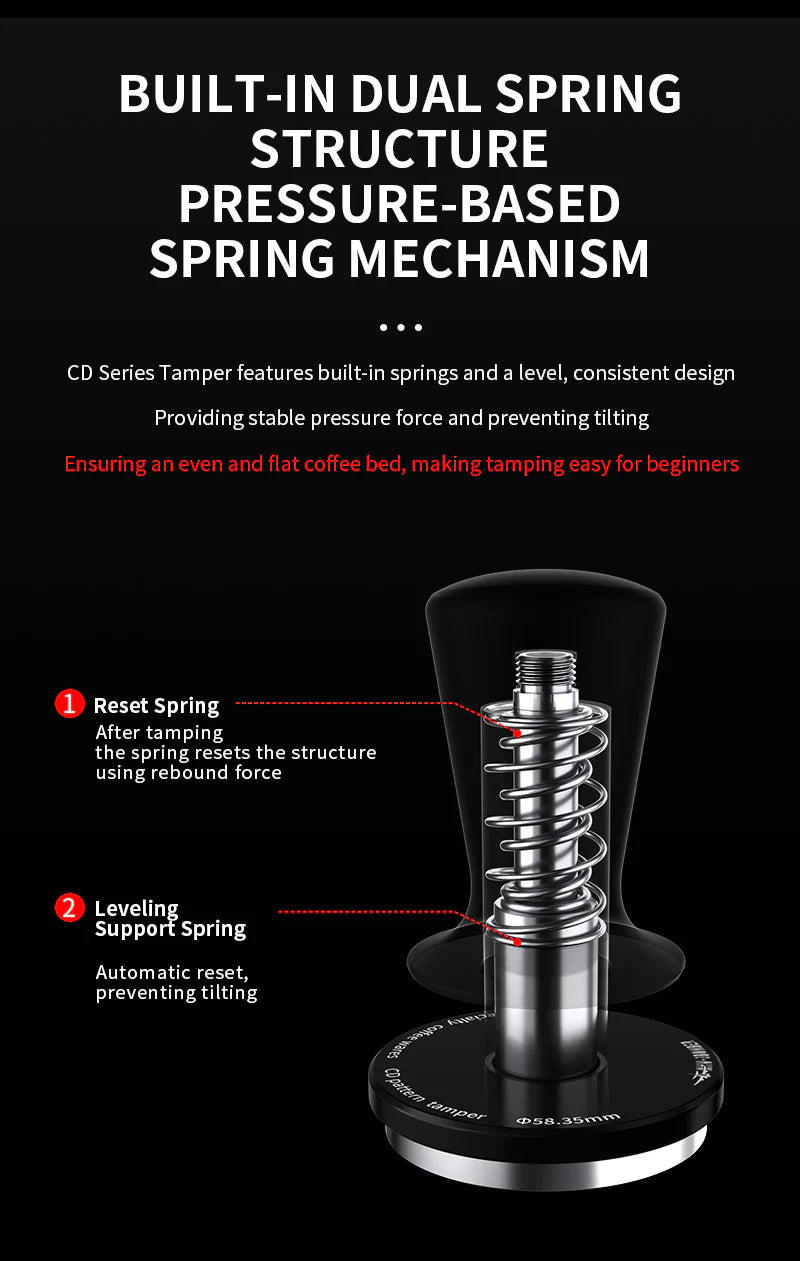 MHW-3BOMBER CD Tamper – Black (58mm)