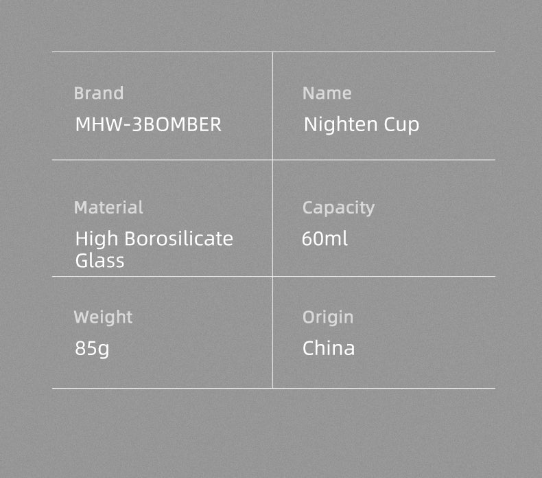 MHW-3BOMBER | Double Wall Glass Nighten Cup - 60ml