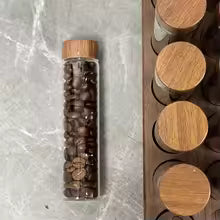 Coffee bean storage container set with base