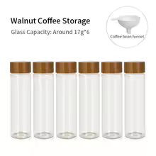 Coffee bean storage container set with base