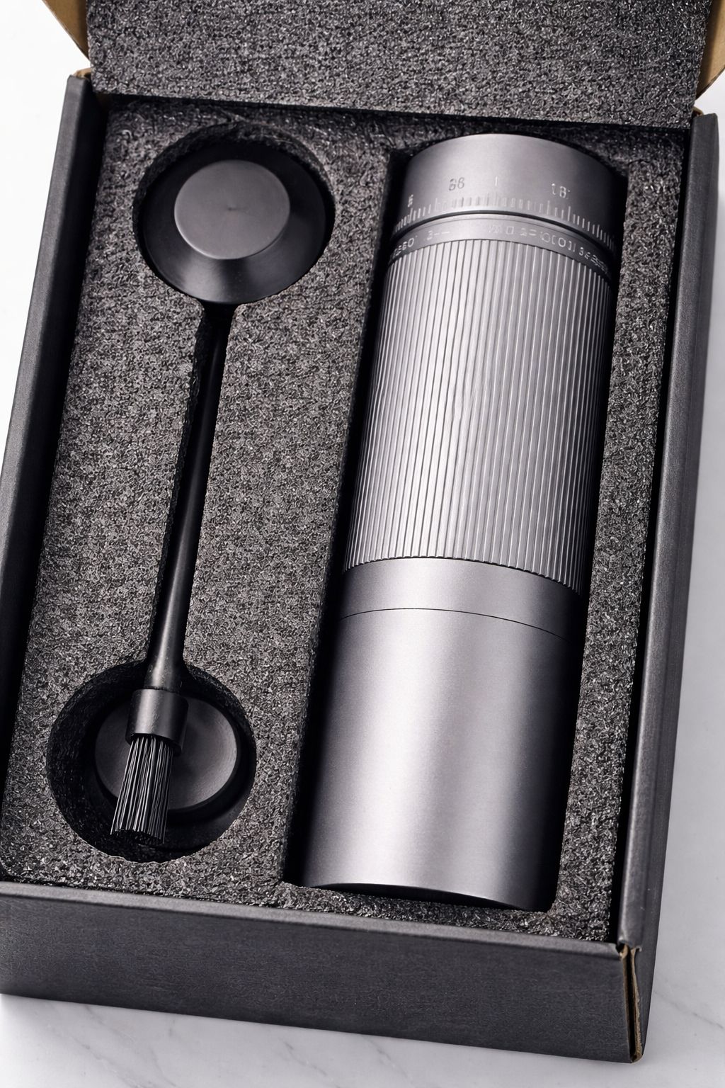 Manual Coffee Grinder stow design