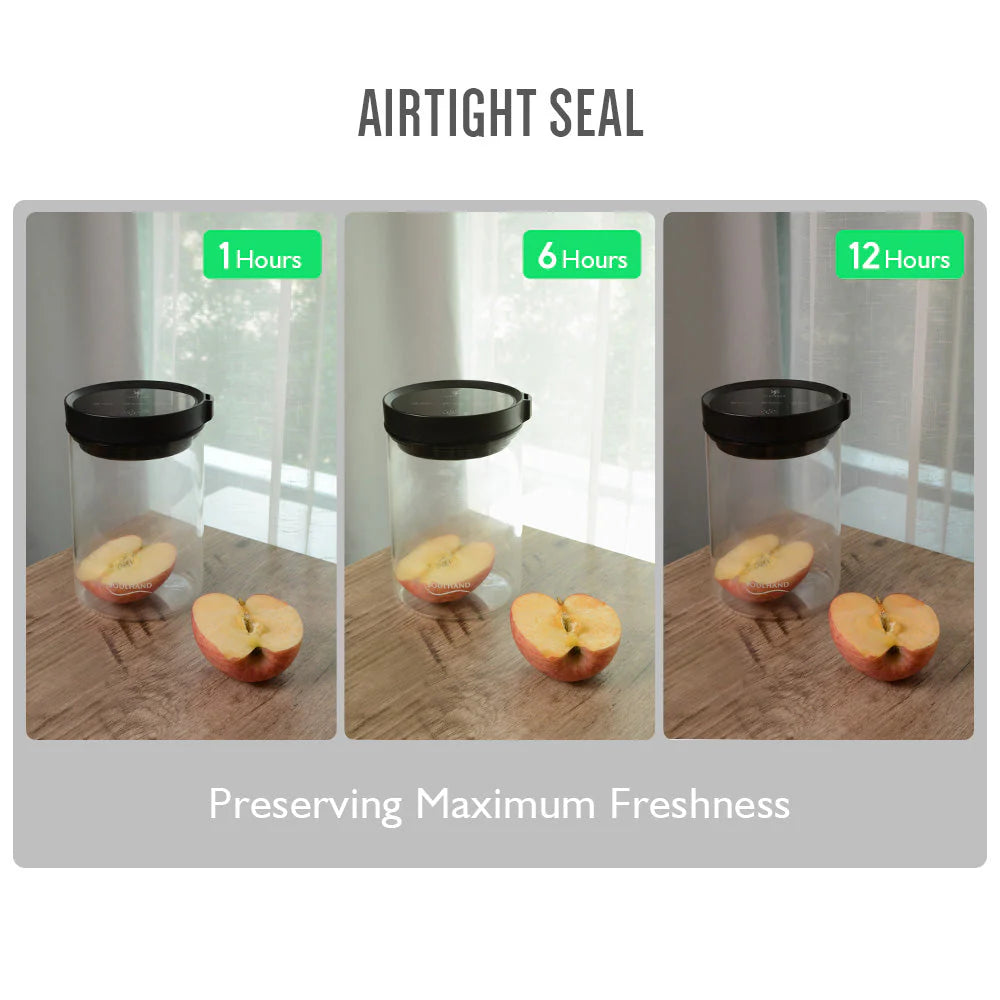 Soulhand Vacuum Coffee Canister - Clear Glass Body
