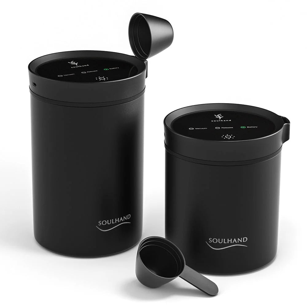 Soulhand Vacuum Coffee Canister - Stainless Steel Body