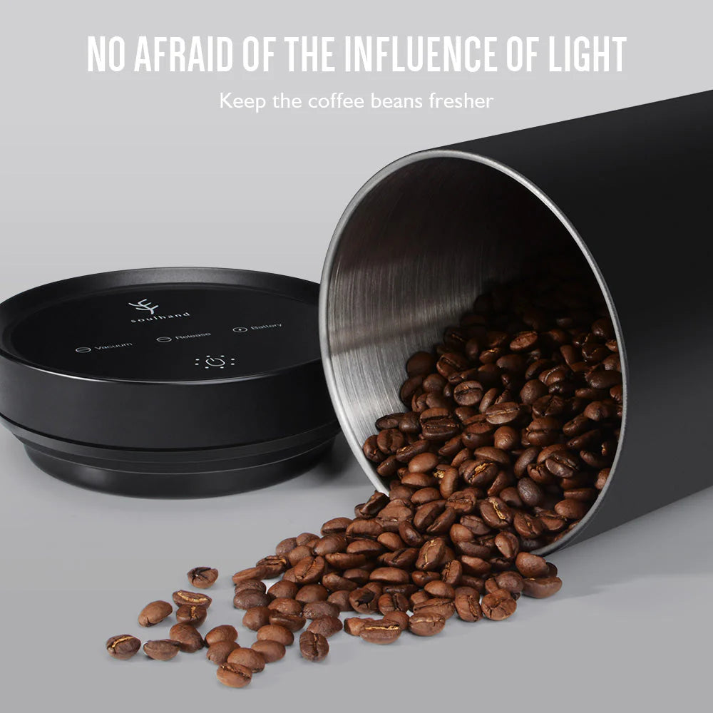 Soulhand Vacuum Coffee Canister - Stainless Steel Body