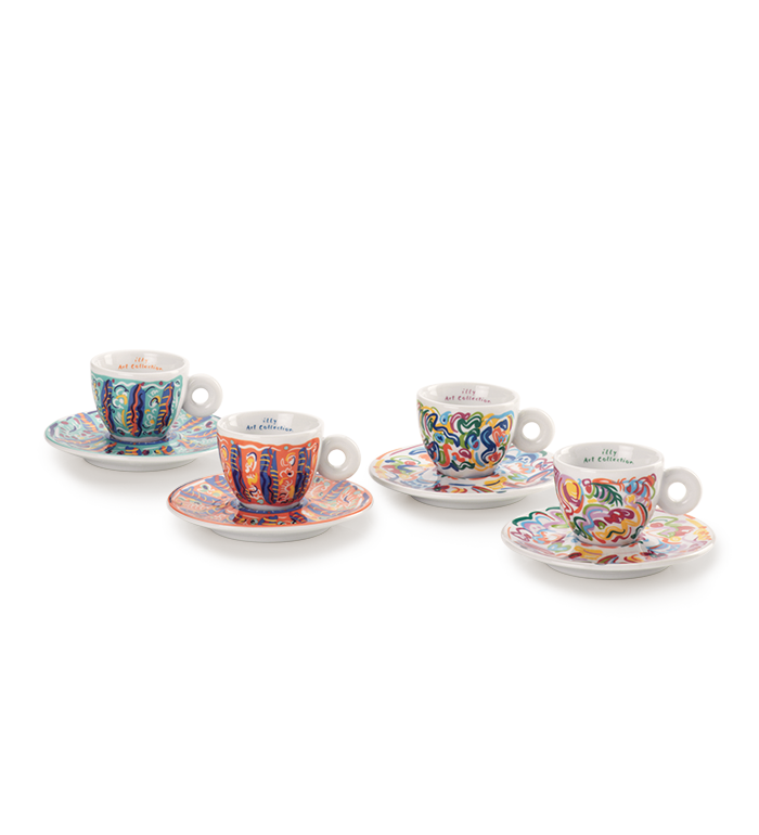 SET OF 4 ESPRESSO CUPS - SOL CALERO ART COLLECTION