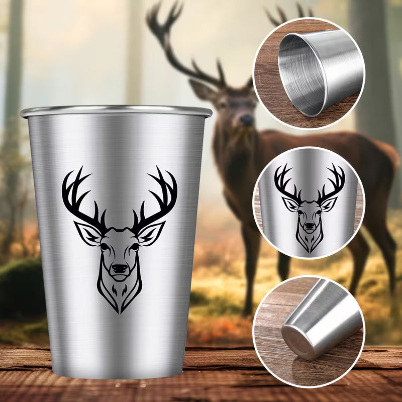 Coffee Stainless Steel cup deer head(500) ML