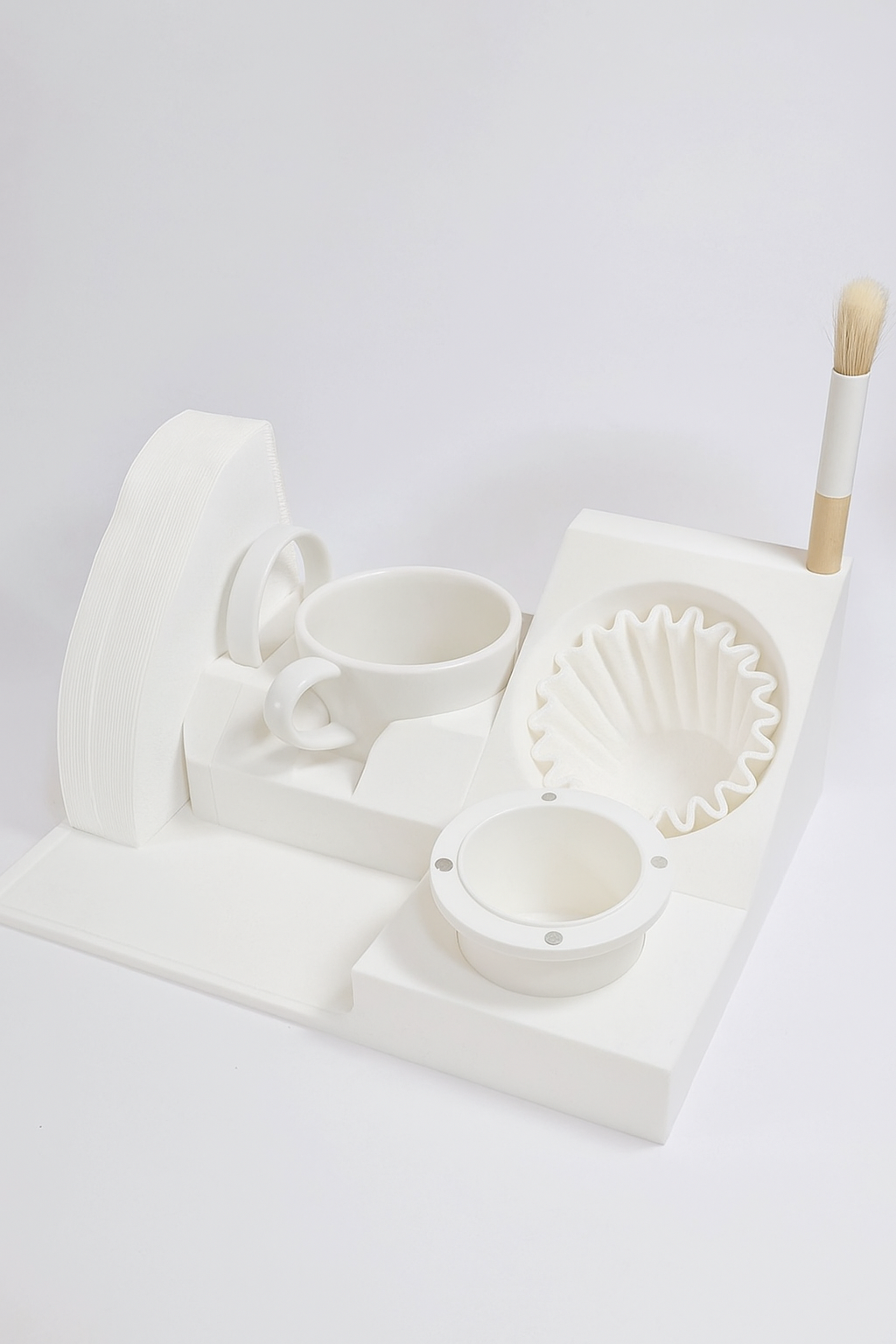 منظم ادوات اكس بلوم بتصميم مكتبي مع مكان مخصص لفلاتر لون ابيض