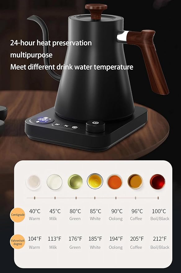 Fast-Boil Kettle for Pour Over Coffee, Tea & Hot Water