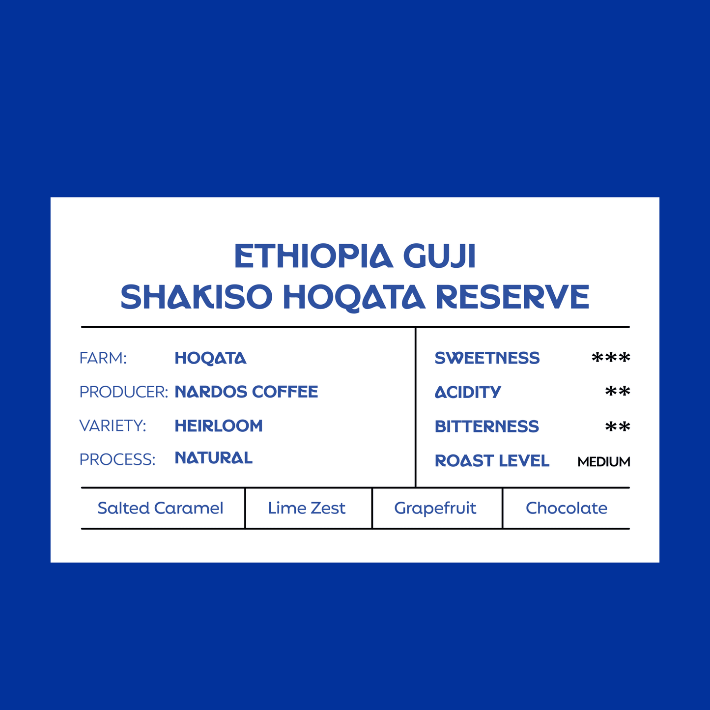 Ethiopia Guji Shakiso Hoqata Reserve Natural(espresso) - 250g