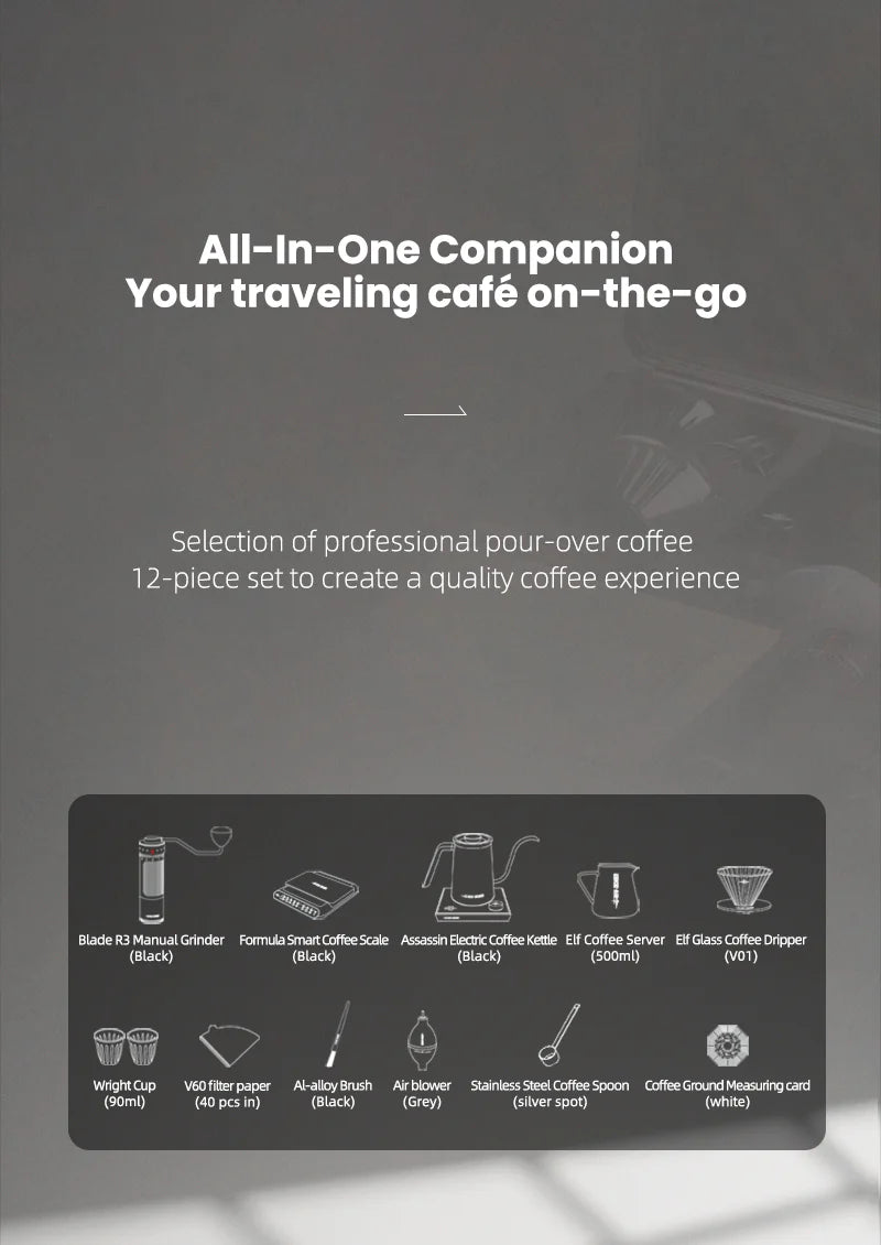 MHW-3BOMBER B-3 Tactical Suitcase Set - 12 pcs in one - Black