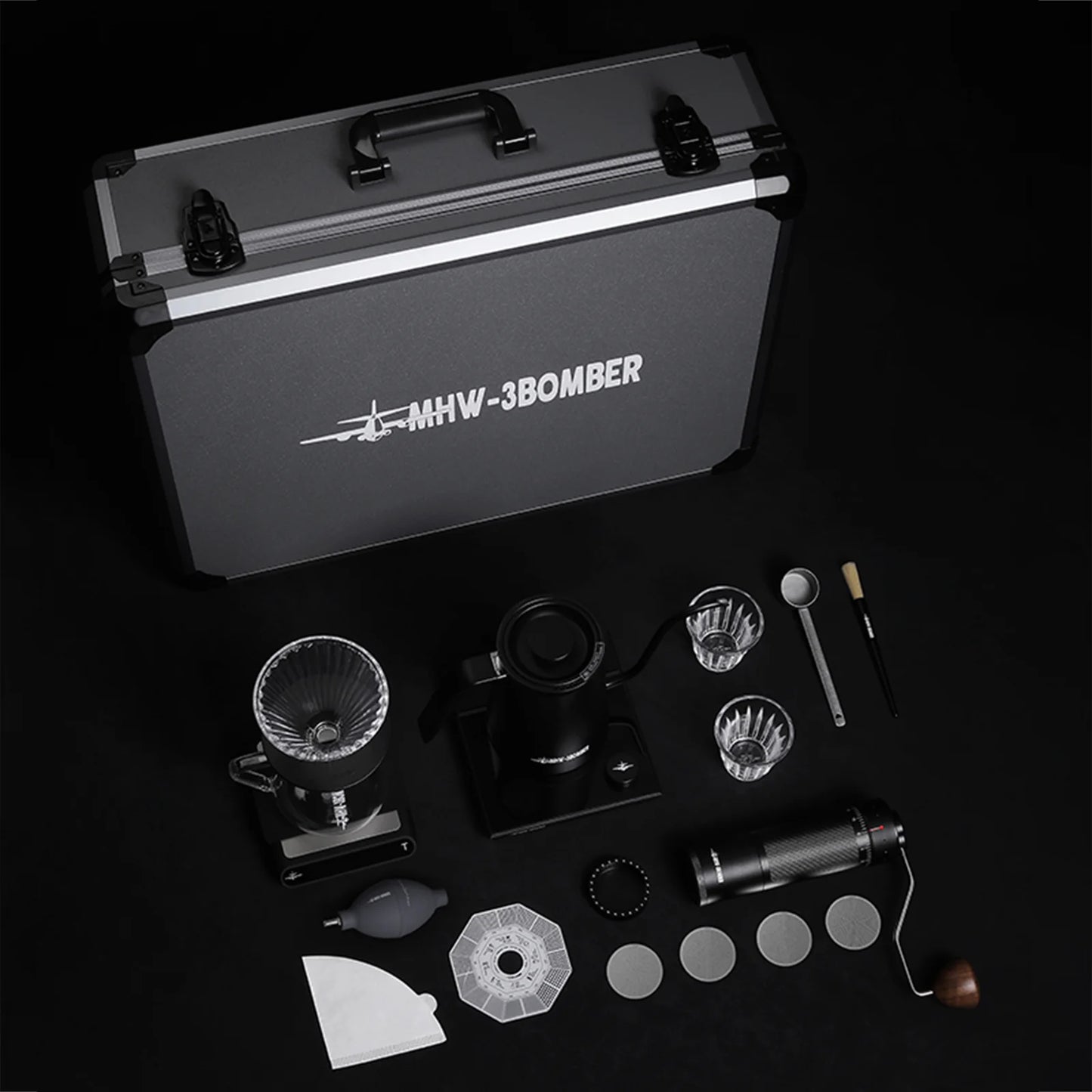 MHW-3BOMBER B-3 Tactical Suitcase Set - 12 pcs in one - Black