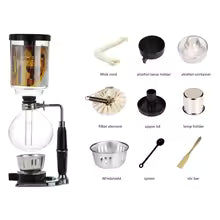 Syphon Coffee Maker Gold 3 Cups Gold