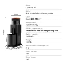 CF WISDOM Coffee Grinder Portable Electric