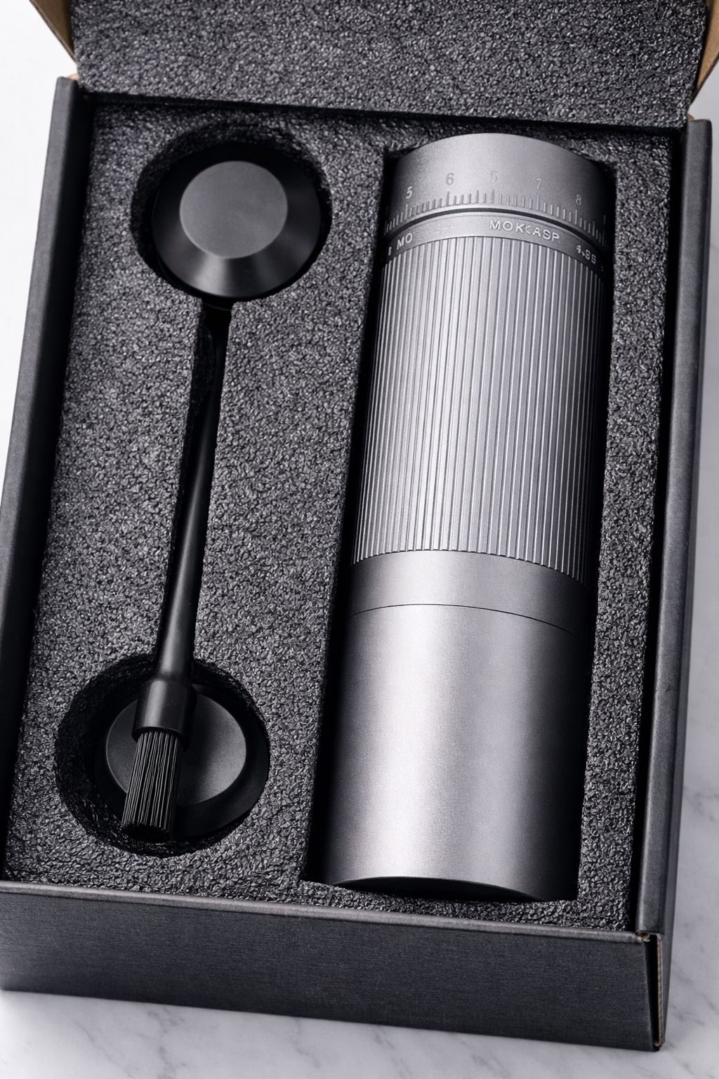 Manual Coffee Grinder stow design