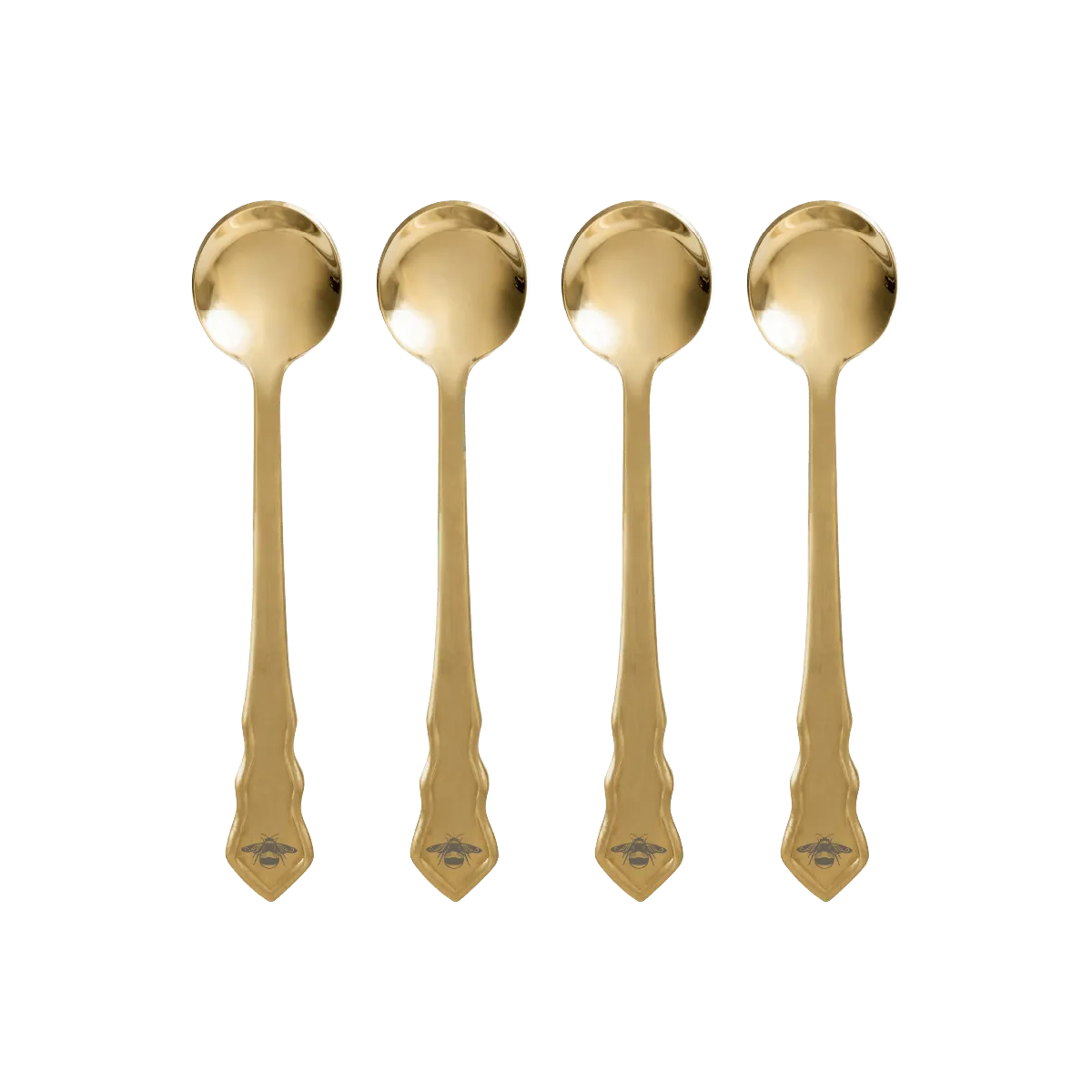 Set of 4 golden teaspoons - Bridgerton