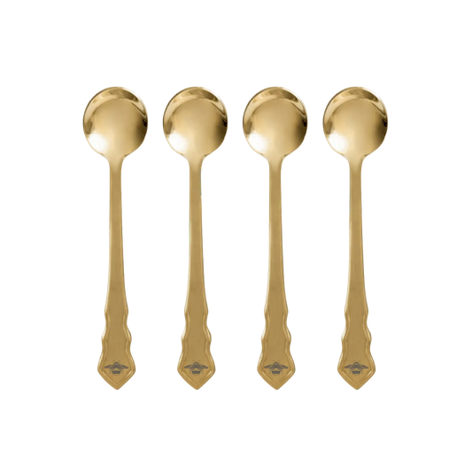 Set of 4 golden teaspoons - Bridgerton