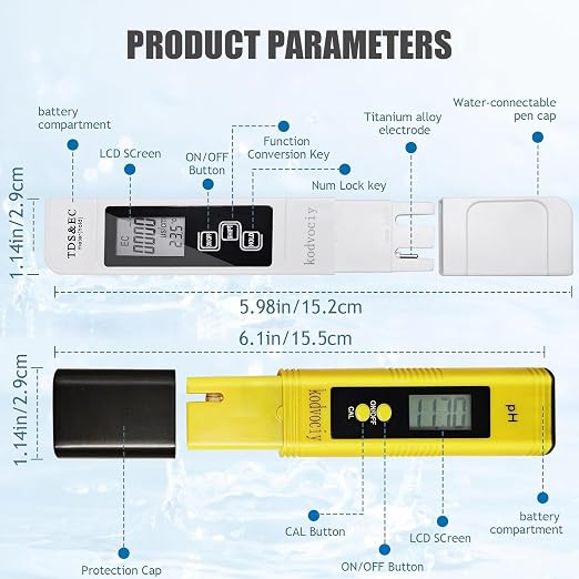 Water Quality Meter (PH & TDS) Tester