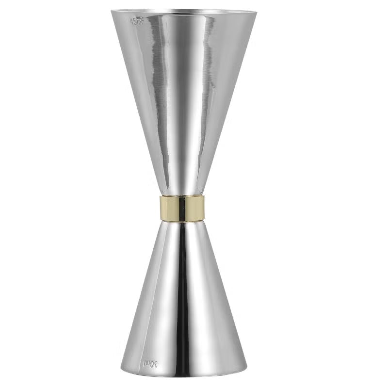 Stainless Steel Cocktail Jigger Double Shot Measuring Cup 30 45ml Silver